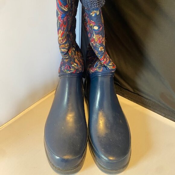 Sakroots Rain boots, Quilted Top Navy Size 8 - Picture 3 of 7